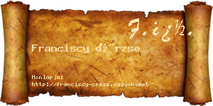 Franciscy Örzse névjegykártya